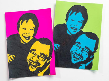 Easy Pop-Art Paper Portrait using minimal materials - Zart Art