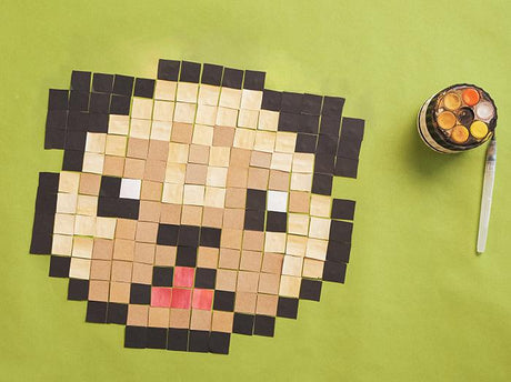 Paper Pixel Mosaic inspired by the Space Invader Project - Zart Art