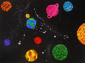 Poster Colour Planets - Zart Art