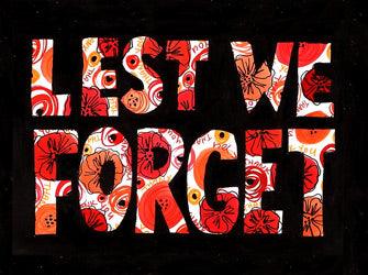 Reverse Painting ANZAC Day Message - Zart Art