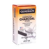 Generals Compressed Charcoal Black 6B Pack of 12