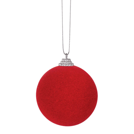 Flocked Baubles 6cm Pack of 10 - Zart