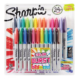 Sharpie Fine Markers Colour Burst Pack of 24 - Zart