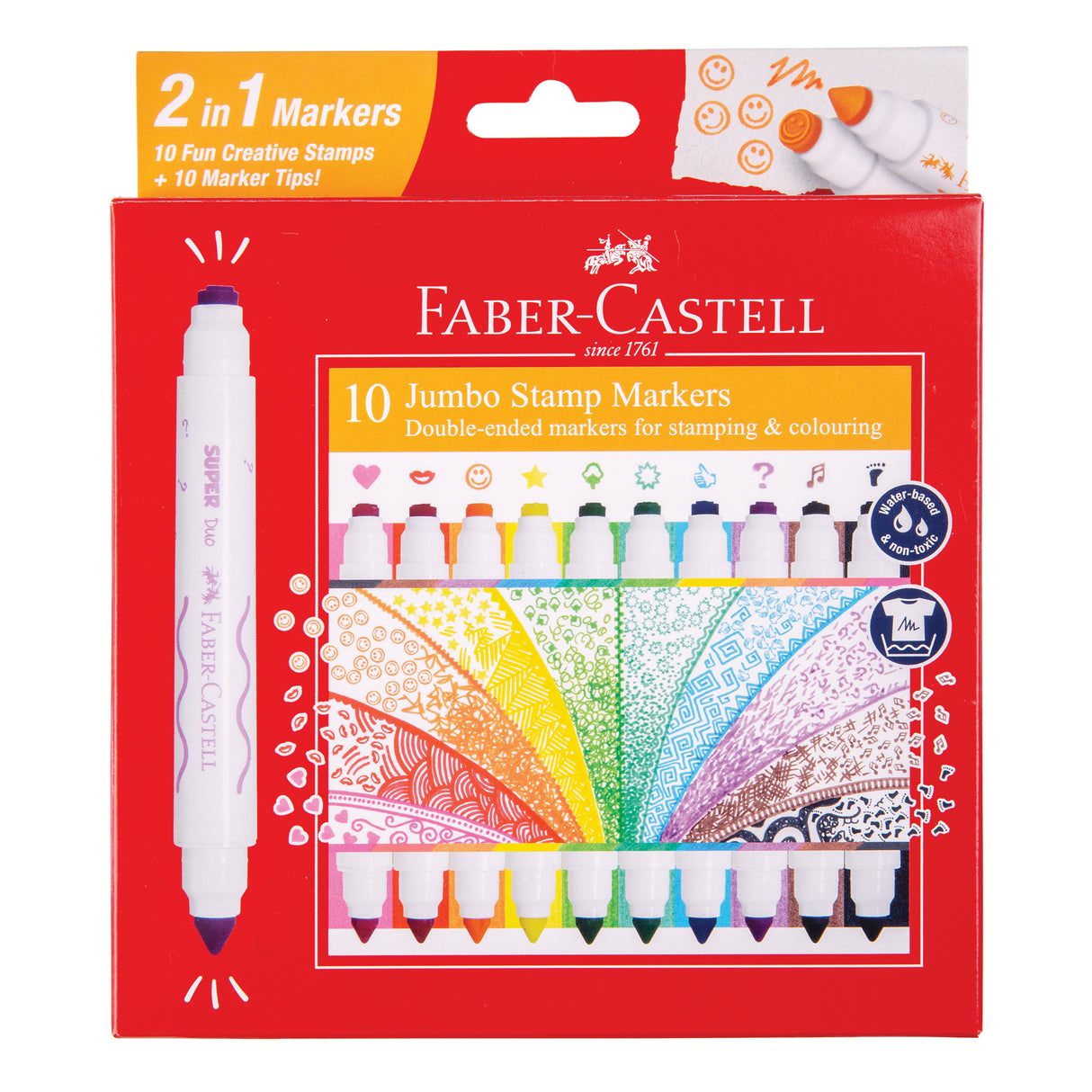 Faber Jumbo Stamp Markers Pack of 10