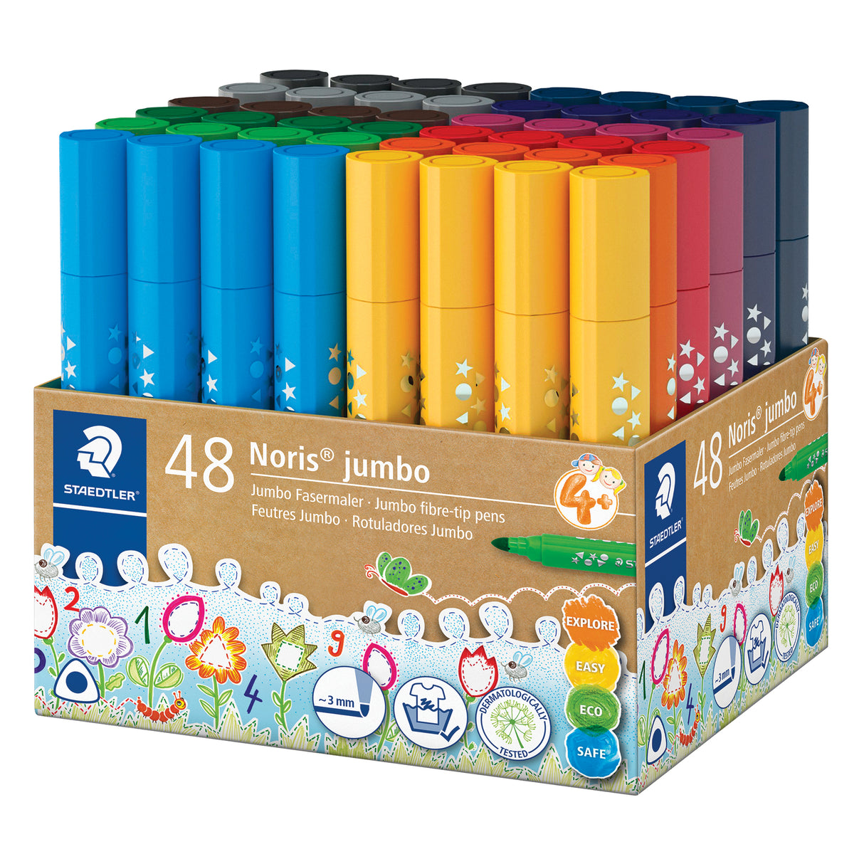 Staedtler Noris Triangular Markers Broad Classpack of 48