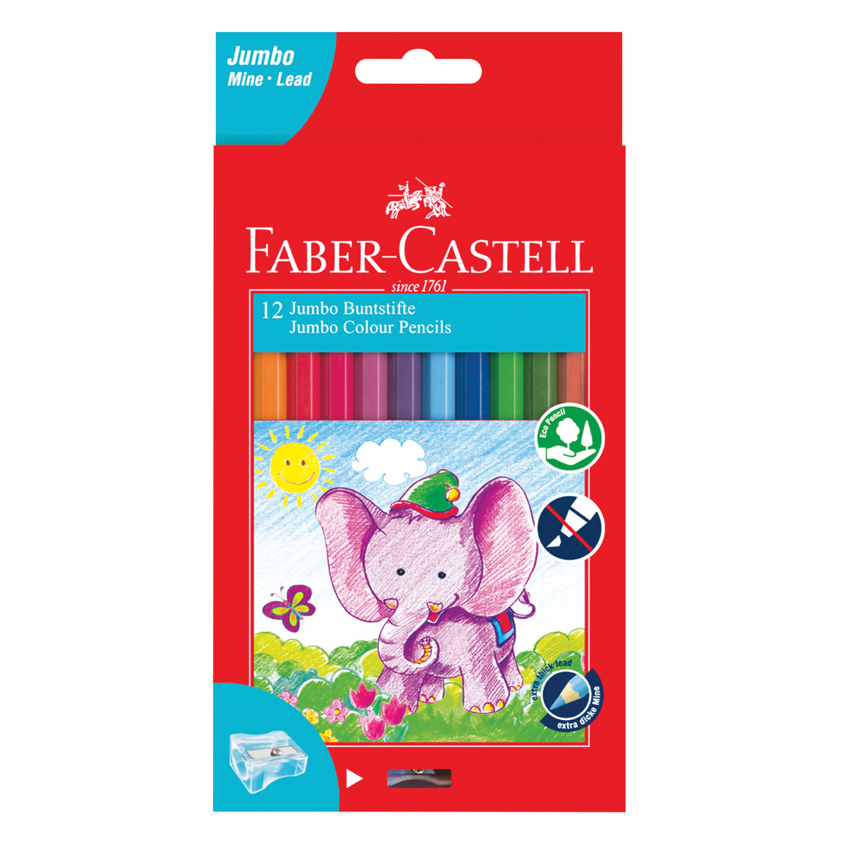 Faber Jumbo Colour Pencils Pack of 12