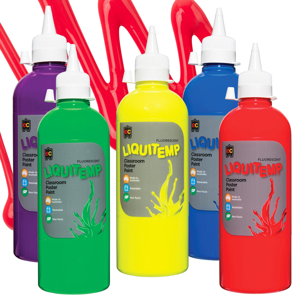 EC Liquitemp Poster Paint Fluorescent 500mL Pack of 8 - Zart