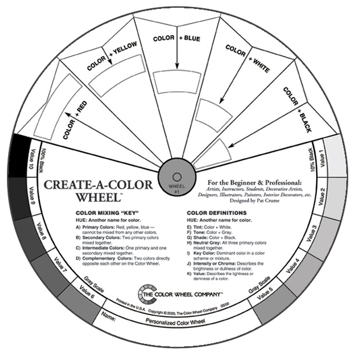 Create-A-Colour Wheel Blank Colour Wheel