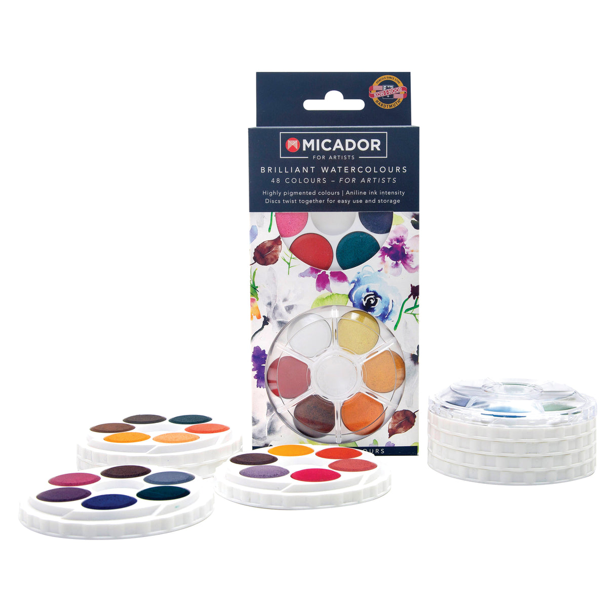 Koh-I-Noor Brilliant Watercolour Paint Discs - Zart