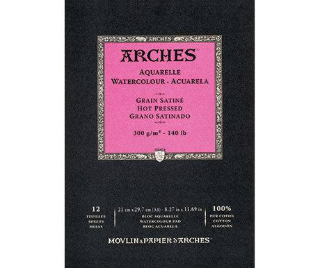 Arches Watercolour Paper Pad 300gsm Smooth - Zart