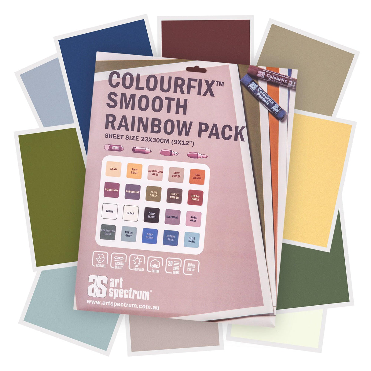 Art Spectrum Colourfix Paper Pack of 20 - Zart