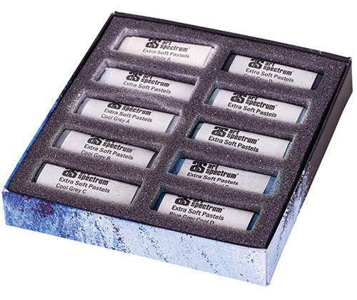 Art Spectrum Extra Soft Square Pastels Cool Greys Pack of 10 - Zart