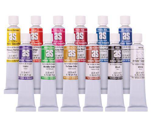 Art Spectrum Gouache 22.5mL Colours Pack of 12 - Zart