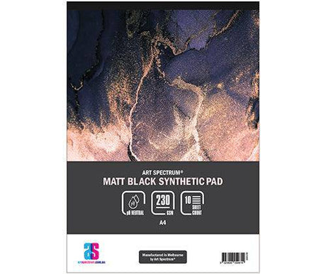 Art Spectrum Synthetic Pad Black A4 230gsm10 sheets (Yupo) - Zart