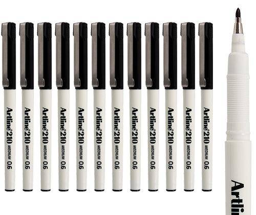 Artline 200 Fineliner Black Pack of 12 - Zart