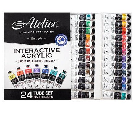 Atelier Acrylic Paint Set 20mL Pack of 24 - Zart