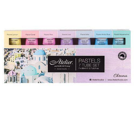 Atelier Interactive Acrylic Paint Set 80mL Pastel Pack of 7 - Zart