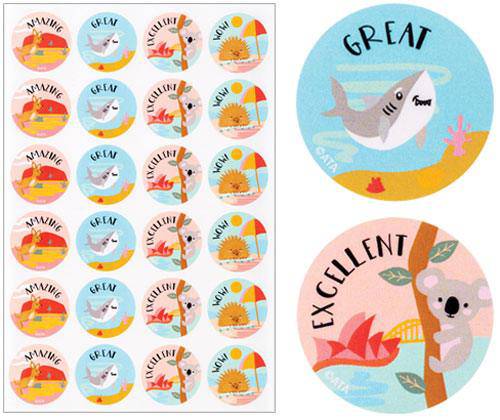 Australiana Merit Stickers Pack of 96 - Zart