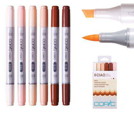 Copic Ciao Marker Set Skin Pack of 6 - Zart