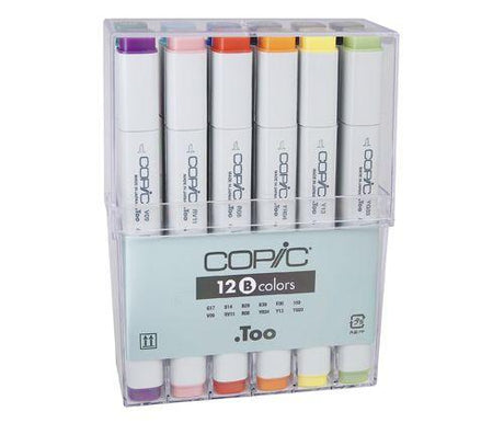 Copic Classic Marker Basic Colours Pack of 12 - Zart