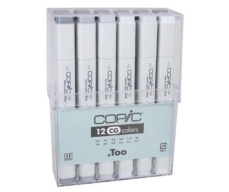 Copic Classic Marker Cool Greys Pack of 12 - Zart