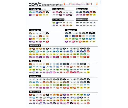 Copic Colour Chart - Zart