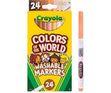 Crayola Colours of the World Fineline Markers Pack of 24 - Zart