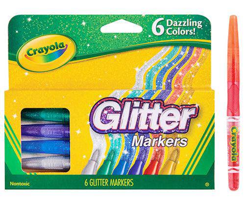 Crayola Glitter Markers Pack of 6 - Zart