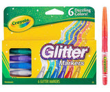 Crayola Glitter Markers Pack of 6 - Zart