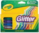 Crayola Glitter Markers Pack of 6 - Zart