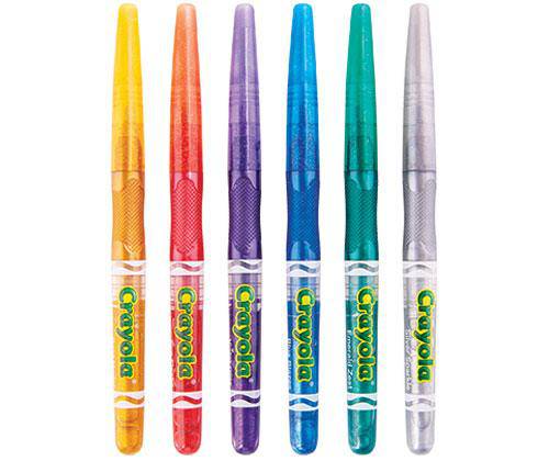 Crayola Glitter Markers Pack of 6 - Zart