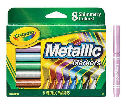 Crayola Markers Metallic Coloured Pack of 8 - Zart