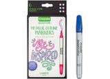 Crayola Metallic Outline Markers Coloured Pack of 6 - Zart