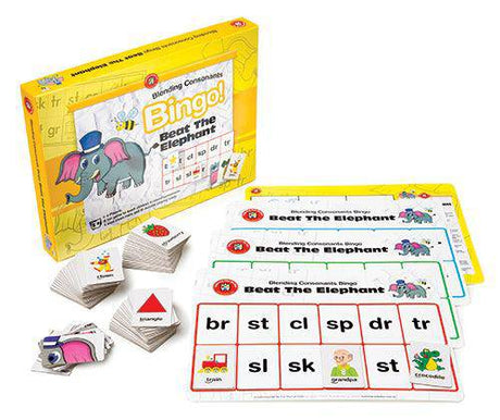 Blending Consonants Bingo- Beat The Elephant - Zart