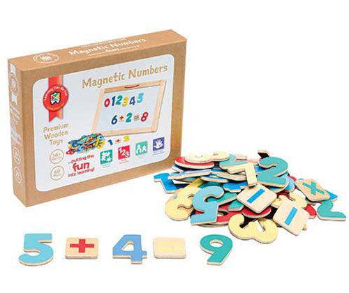 Magnetic Wooden Numbers Set of 60 - Zart