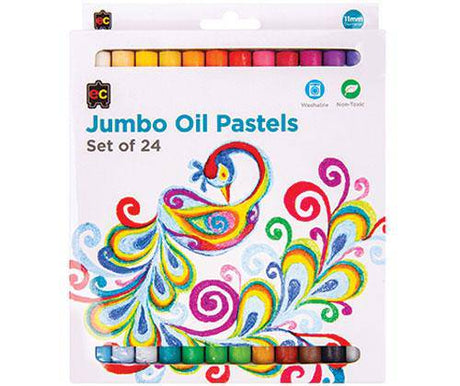 EC Jumbo Oil Pastels Coloured Pack of 24 - Zart