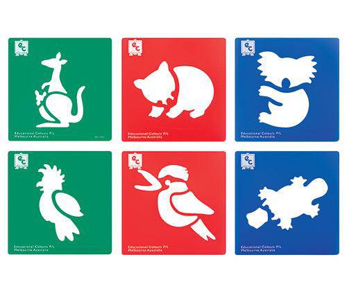 EC Stencils Australian Animals Set 1 Pack of 6 - Zart