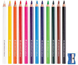 EC Jumbo Triangular Washable Pencils and Sharpener Pack of 12 - Zart