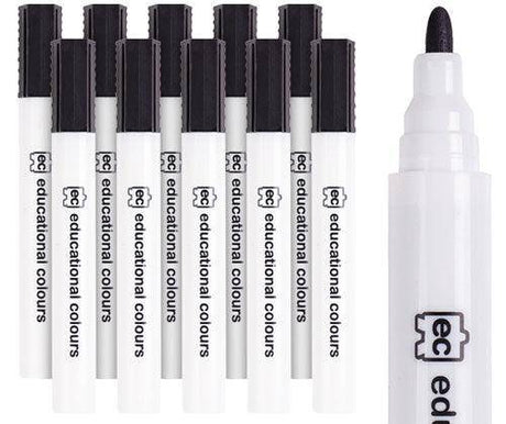 EC Whiteboard Marker Thick Black Pack of 10 - Zart