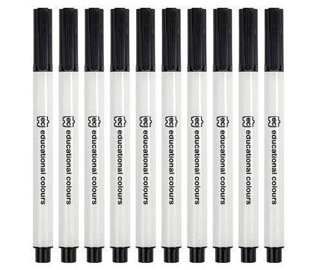 EC Whiteboard Markers 2.9mm Bullet Black Pack of 10 - Zart