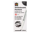 EC Whiteboard Markers 2.9mm Bullet Black Pack of 10 - Zart