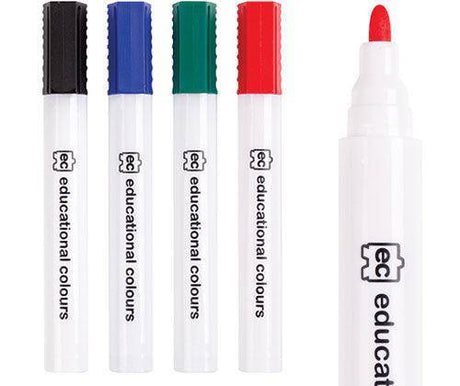 EC Whiteboard Markers Thick Coloured Pack of 4 - Zart