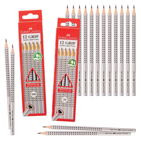 Faber-CastellGrip 2001 Triangular Graphite Pencils Pack of 12 - Zart