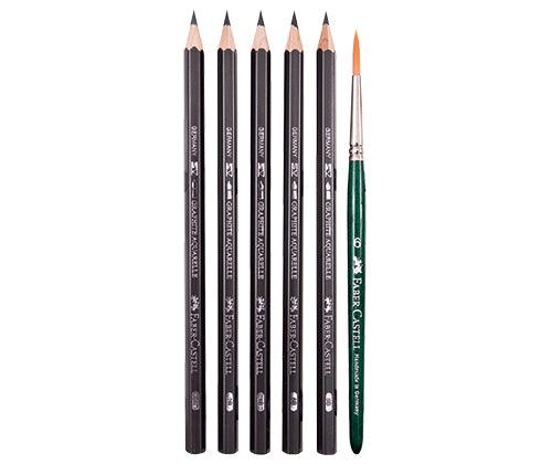 Faber-Castell Graphite Aquarelle Pencils Pack of 5 - Zart