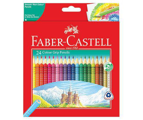 Faber-Castell Grip Triangular Coloured Pencils Pack of 24 - Zart