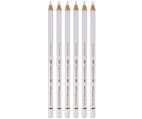 Faber-Castell Polychromos Colour Pencil White Pack of 6 - Zart