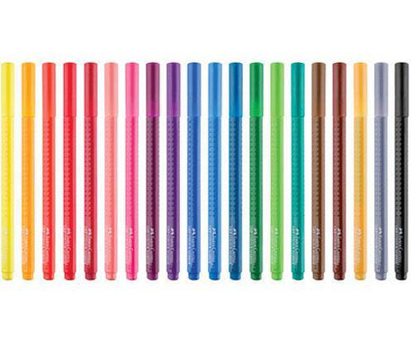 Faber-Castell Grip Triangular Coloured Markers Set of 20 - Zart