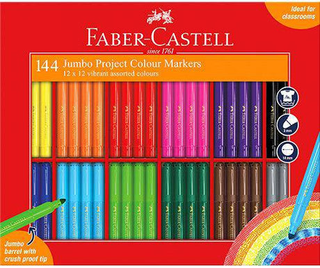 Faber-Castell Jumbo Project Markers Class Pack Pack of 144 - Zart