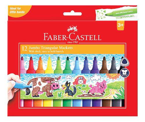 Faber-Castell Jumbo Triangular Markers Pack of 12 - Zart