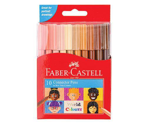 Faber-Castell World Colours Connector Pens Pack of 10 - Zart